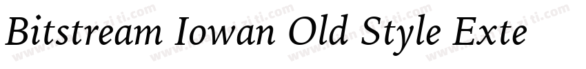 Bitstream Iowan Old Style Exten字体转换
